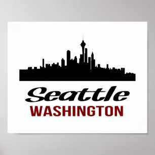 Seattle Poster (standaard lijst afbeelding)