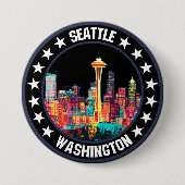 Seattle Ronde Button 7,6 Cm (Voorkant)