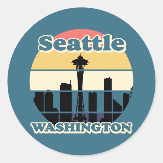  Seattle Ronde Sticker (Voorkant)