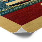 Seattle Sailboat Vintage Travel Washington Poster (Hoek)