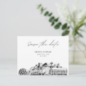 Seattle Save the Date Briefkaart Modern Wedding (Staand voorkant)