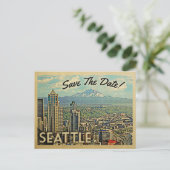Seattle Save the Date  Briefkaarten (Staand voorkant)