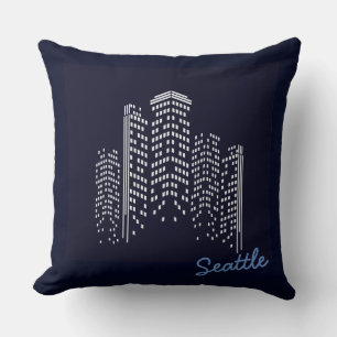 Seattle Silhouette Polyester Kussen