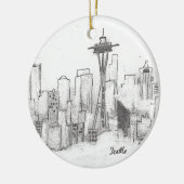 Seattle Sketch Keramisch Ornament (Links)