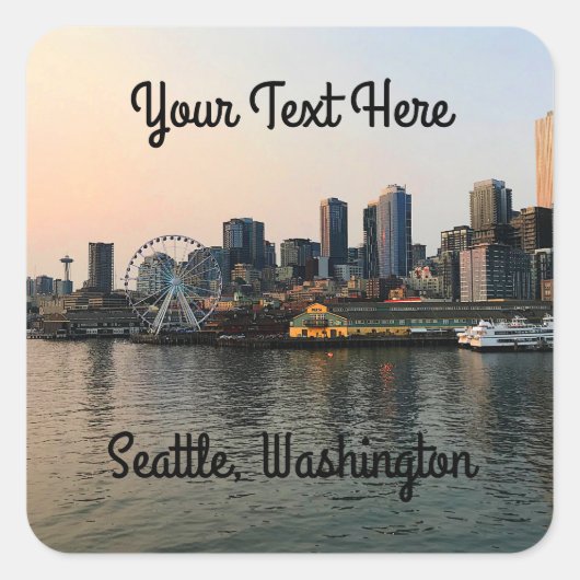 Seattle Skyline #5 Stickers (Voorkant)