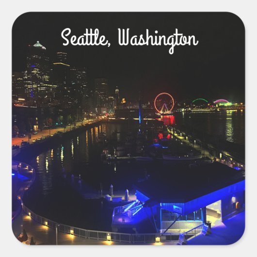 Seattle Skyline #6 Stickers (Voorkant)