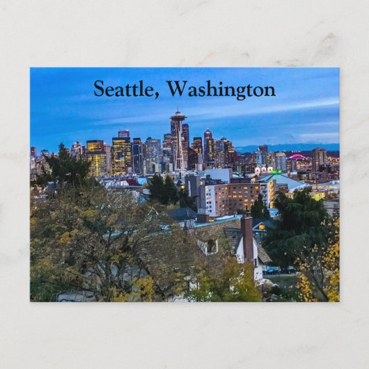 Seattle Skyline #7 Briefkaart (Voorkant)