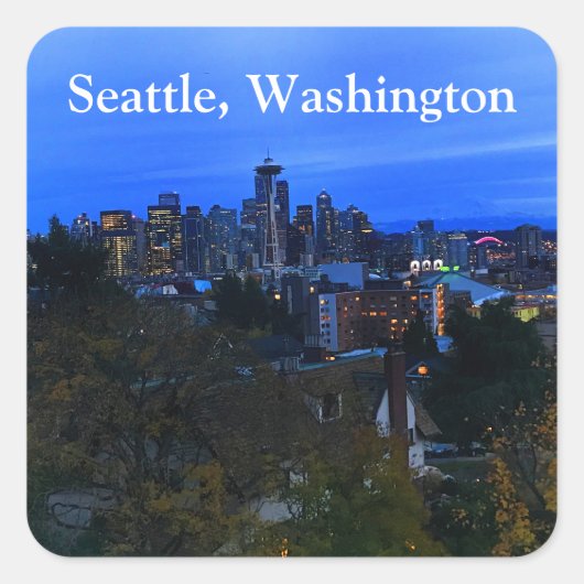 Seattle Skyline #8 Stickers (Voorkant)