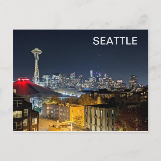 Seattle Skyline Briefkaart (Voorkant)