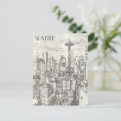 Seattle Skyline Briefkaart (Staand voorkant)