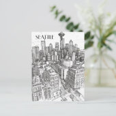 Seattle Skyline Briefkaart (Staand voorkant)