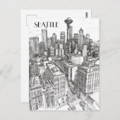Seattle Skyline Briefkaart (Voorkant / Achterkant)