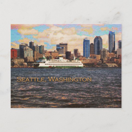 Seattle Skyline Briefkaart (Voorkant)