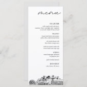 Seattle Skyline bruiloft diner menu (Voorkant / Achterkant)