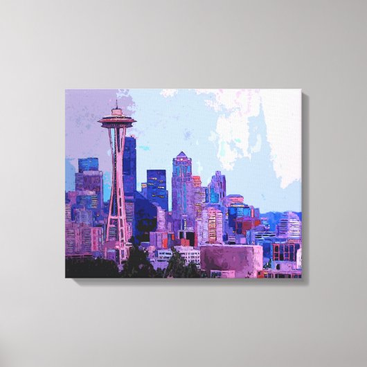 Seattle Skyline Canvas Afdruk (Voorkant)