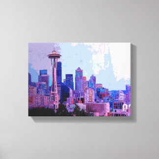 Seattle Skyline Canvas Afdruk
