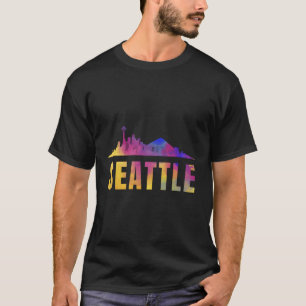 Seattle Skyline City Town Washington State Verenig T-shirt