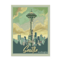 Seattle Skyline - een vintage reis