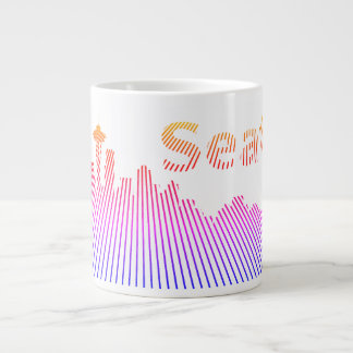 Seattle skyline grafisch extra grote beker
