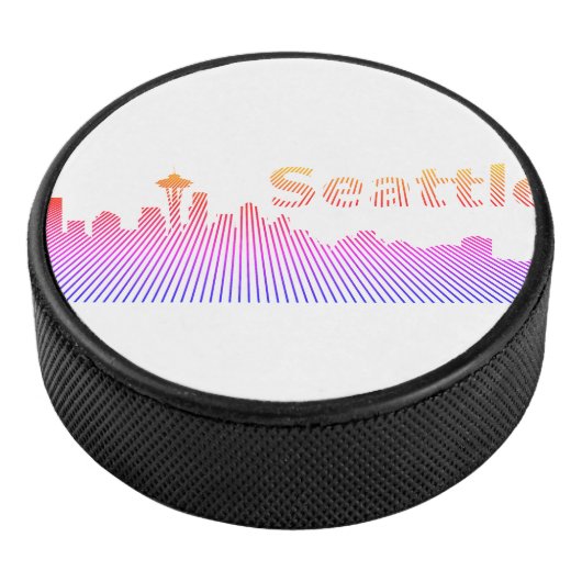 Seattle skyline grafisch hockey puck (3/4)