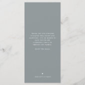 Seattle Skyline | Huwelijksevenement Diner Menu (Achterkant)