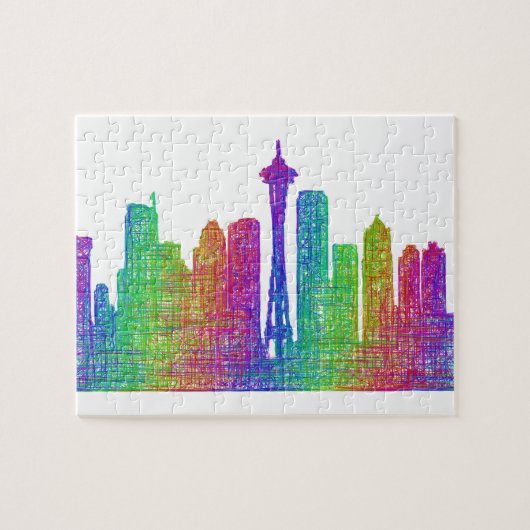 Seattle skyline legpuzzel (Horizontaal)