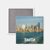 Seattle Skyline Magnet Magneet (Voorkant / Achterkant)