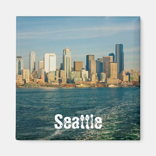 Seattle Skyline Magnet Magneet (Voorkant)