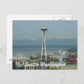 Seattle Skyline Photo Post Card Briefkaart (Voorkant / Achterkant)