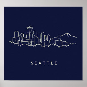 Seattle Skyline Poster