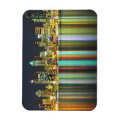 Seattle skyline 's nachts met reflectie magneet (Verticaal)