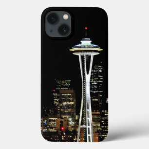 Seattle skyline 's nachts, met Space Needle. iPhone 13 Hoesje