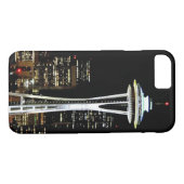 Seattle skyline 's nachts met Space Needle Case-Mate iPhone Case (Achterkant (Horizontaal))