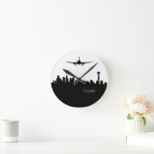 seattle skyline silhouette wall klok (Huis)