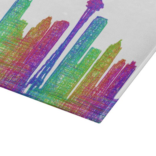 Seattle skyline snijplank (Hoek)