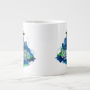 Seattle Skyline Stroke Extra Grote Beker