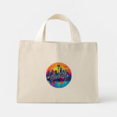 Seattle Skyline Stroke Mini Tote Bag (Achterkant)