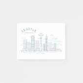 Seattle Skyline Stroke Post-it® Notes (Voorkant)