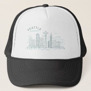 Seattle Skyline Stroke Trucker Pet