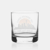 Seattle Skyline Sunset Custom Family Trip Whisky Glas (Achterkant)