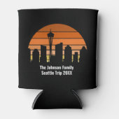 Seattle Skyline Sunset gepersonaliseerd Blikjeskoeler (Voorkant)