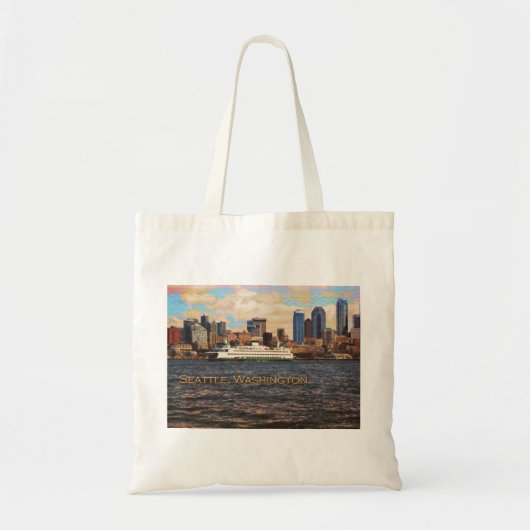Seattle Skyline Tote Bag (Voorkant)