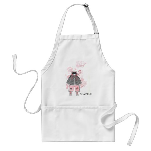 SEATTLE souvenir apron Standaard Schort (Voorkant)