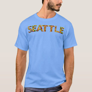 Seattle stad fruitstijl t-shirt
