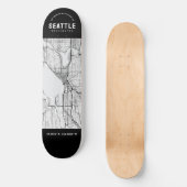 Seattle Stadsplattegrond Skateboard (Voorkant)