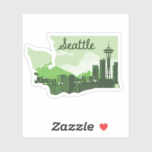 Seattle Sticker Green (Vel)