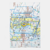 Seattle-Tacoma Airport Flyway Chart Theedoek (Verticaal)