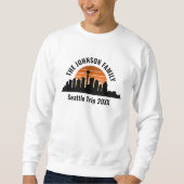 Seattle Trip Skyline Sunset Personalized Trui (Voorkant)