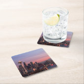 Seattle uit Kerry Park. Vierkante Kartonnen Onderzetter (Insitu)