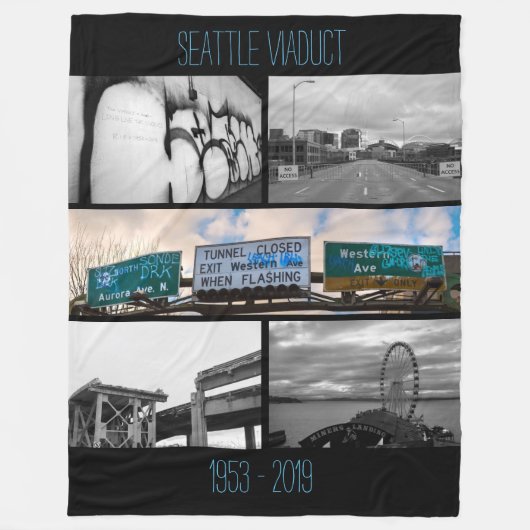 Seattle Viaduct Commerative Fleece Deken (Voorkant)